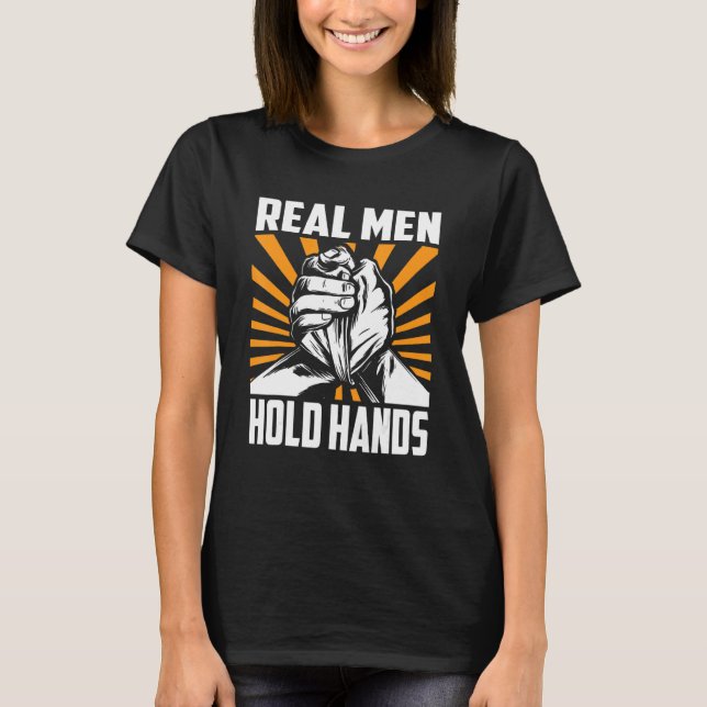 Mens Arm Wrestling & Hand Wrestling Designs For Ar T-Shirt (Front)