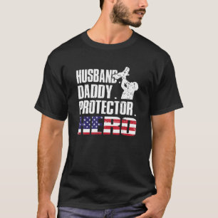Mens Army Veteran Husband Daddy Protector Veteran T-Shirt