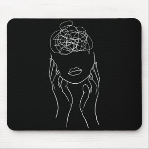 Mens Arrow Semicolon Mental Health Awareness Mouse Pad
