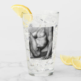 Mens Art Masculine Male-nude Drawing Beer Glass