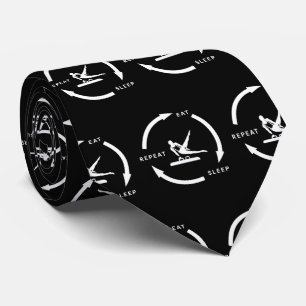 Men's Artistic Gymnastics Eat Sleep Repeat Sports Tie