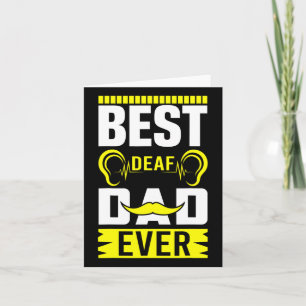 Mens Asl Best Deaf Dad Ever Sign Language Deaf Awa Card