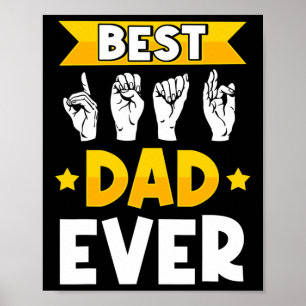 Mens ASL Sign Language Deaf Awareness and Deaf Dad