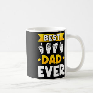 Mens Asl Sign Language Deaf Awareness And Deaf Dad Coffee Mug