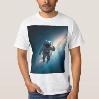 Men's Astronaut Floating in Galaxy Space Graphic T-Shirt