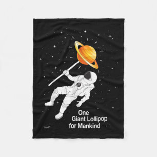 Mens Astronaut In Space Planet Lollipop Funny Quot Fleece Blanket