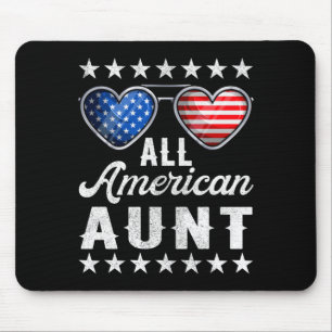 Mens aunty fourth of july shirt womens american mouse pad
