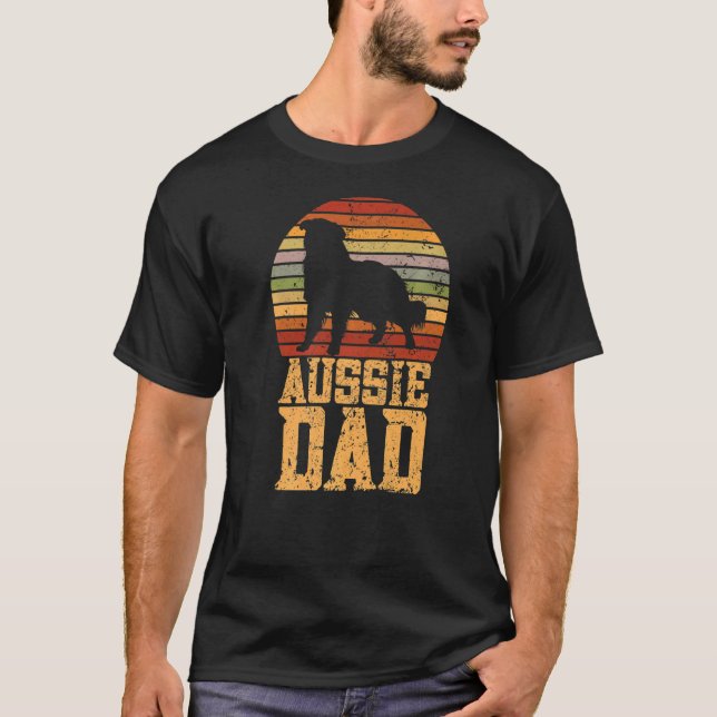 Mens Aussie Dad  Aussie Owner Australian Shepherd  T-Shirt (Front)