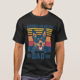 Mens Australian Kelpie Dad Father Retro Australian T-Shirt