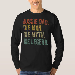 Mens Australian Shepherd Aussie Dad The Man Myth T-Shirt