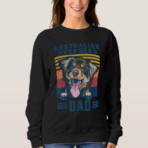 Mens Australian Shepherd Dad Father Retro Australi Sweatshirt