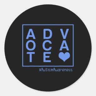 Mens Autism Awareness Advocate Unique Embrace Disa Classic Round Sticker