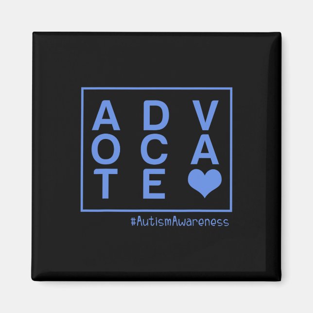 Mens Autism Awareness Advocate Unique Embrace Disa Magnet (Front)