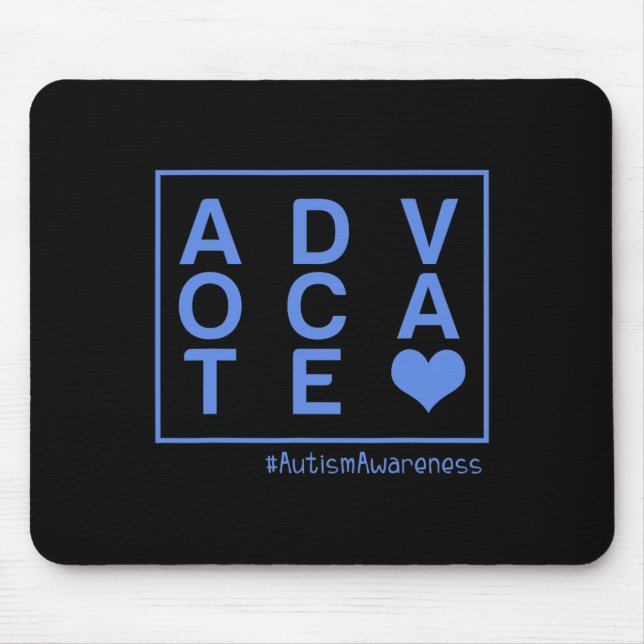 Mens Autism Awareness Advocate Unique Embrace Disa Mouse Pad (Front)