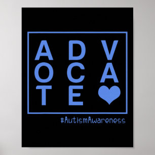 Mens Autism Awareness Advocate Unique Embrace Disa Poster