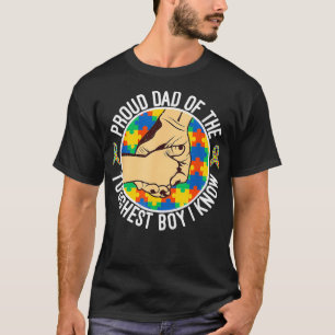 Mens Autism Awareness Dad  For Son Boys Funny Auti T-Shirt