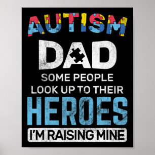 Mens Autism Dad Autism Awareness Autistic Spectrum Poster