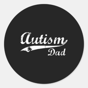 Mens Autism Dad Gifts Autism Awareness Gift Classic Round Sticker