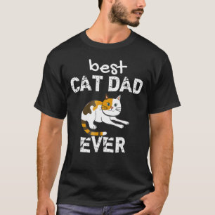 Mens Awesome Best Cat Dad Ever Mens Cat T-Shirt
