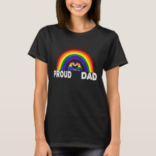 Mens Awesome Proud Dad Trans Pride Lgbtq Rainbow F T-Shirt