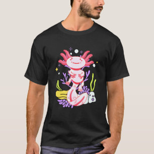 Mens Axolotl Mexican Walking Fish Cute Amphibian C T-Shirt