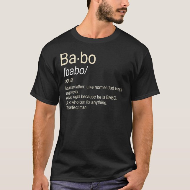 Mens Babo Bosnian Dad928 T-Shirt (Front)