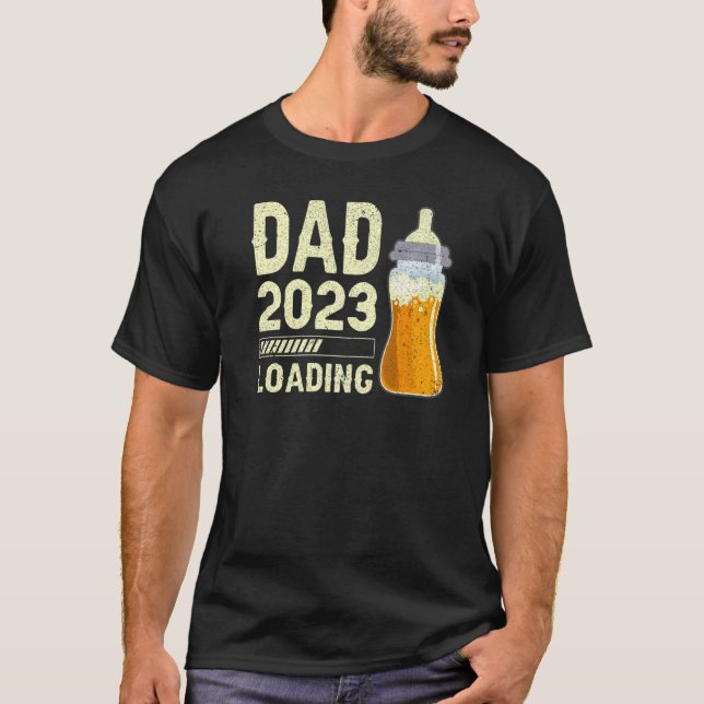 Mens Baby Bottle for Expectant Dad 2023 Baby Annou T-Shirt (Front)