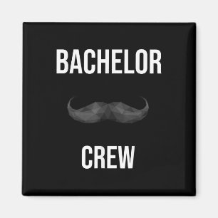 Mens Bachelor Crew Groom Bride Evening Bachelorett Magnet