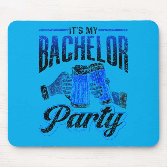 Mens Bachelor Party Bride Groom Team Performance Mouse Pad (Front)