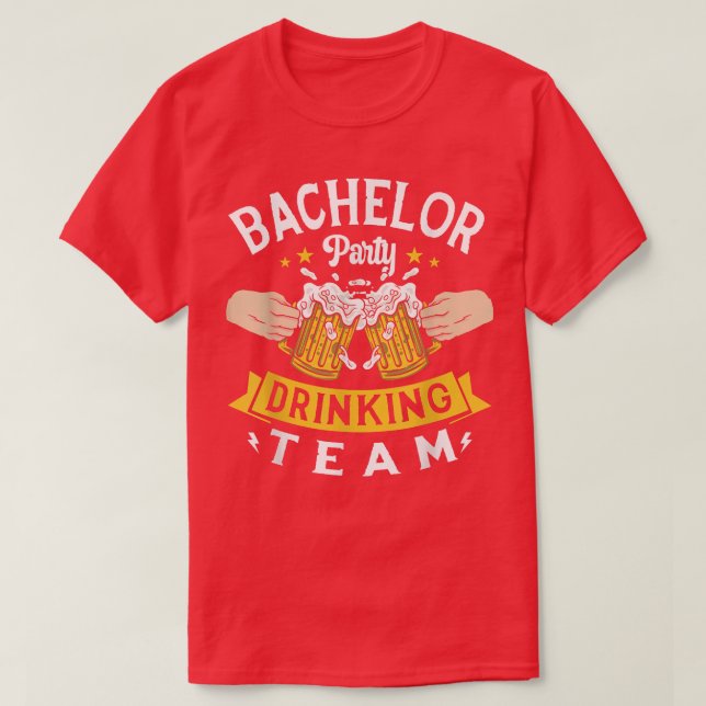 Mens Bachelor Party Drinking Team Beer Drinker Eng T-Shirt (Design Front)