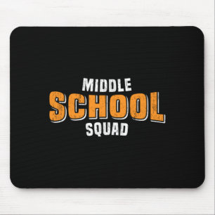 Mens back to school design middle school squad mouse pad