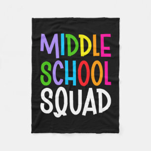 Mens back to school middle school squad team fleece blanket