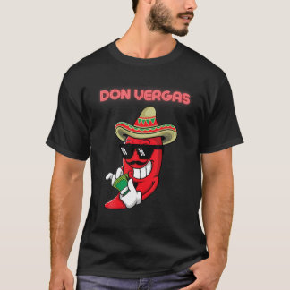 Mens Badass Red Hot Chilli Pepper Don Vergas T Shi T-Shirt