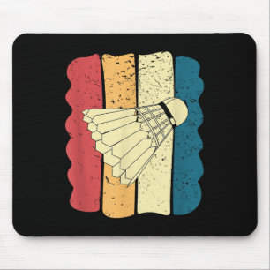 Mens Badminton Funny Vintage Funny Gift Idea Mouse Pad