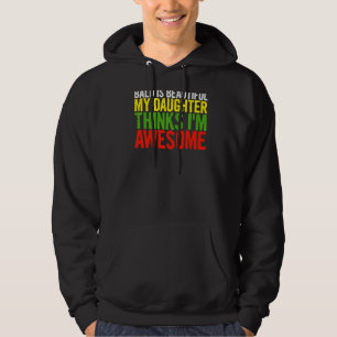 Mens Bald Is Beautiful My Daughter Thinks Dad Fat Hoodie