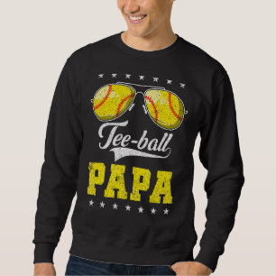 Mens Ball Papa  Proud Ball Grandpa Of Softball Pla Sweatshirt