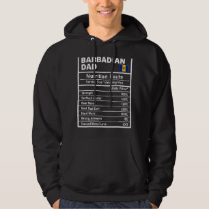 Mens Barbadian Dad Nutrition Facts Father's Day Na Hoodie