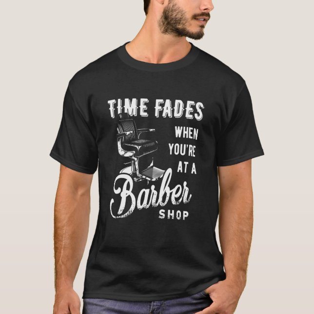 Mens Barber Hairstyle  Coiffeur Haircut Beard Barb T-Shirt (Front)