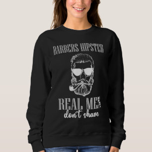 Mens Barbers Hipster Motif Cool Men With Beard And Sweatshirt