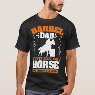 Mens Barrel Dad Barrel Racing Rodeo Horse magic ar T-Shirt