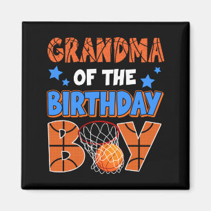 Mens Basball Grandma Of The Birthday Boy Family Magnet