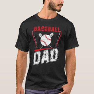Mens BASEBALL DAD Matching Softball Baseball Mom D T-Shirt