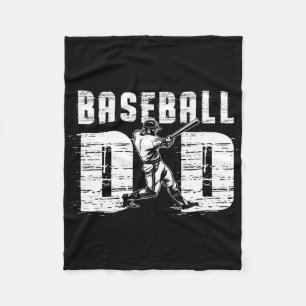Mens Baseball Dad - Proud Baseball Dad - Fathers D Fleece Blanket