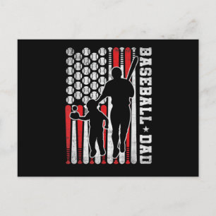 Mens Baseball Dad Shirt Coach Batter Pitcher Baseb Holiday Postcard