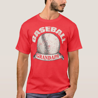 Mens Baseball Grandpa Funny Baseball Grandfather F T-Shirt
