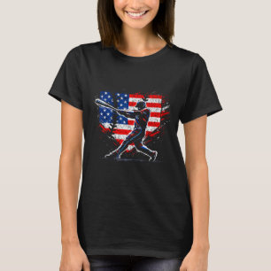 Mens Baseball Patriotic 4th of July Memorial Day T-Shirt