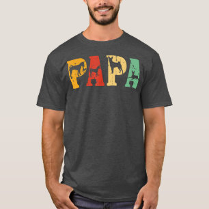 Mens Basenji dog owner funny pet lover PAPA RETRO T-Shirt