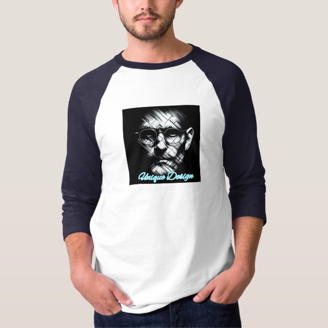 Men's Basic 3/4 Sleeve Raglan T-Shirt (Front)