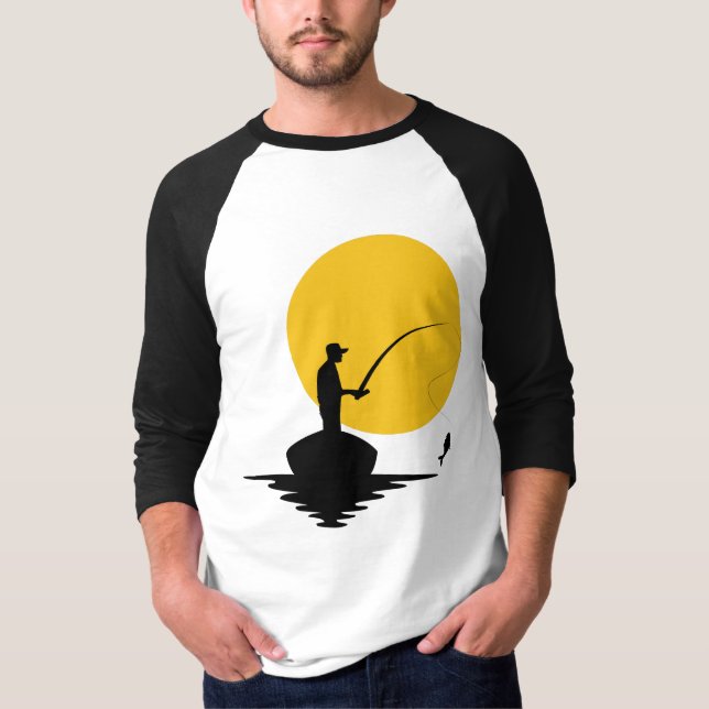 Men's Basic 3/4 Sleeve Raglan T-Shirt (Front)