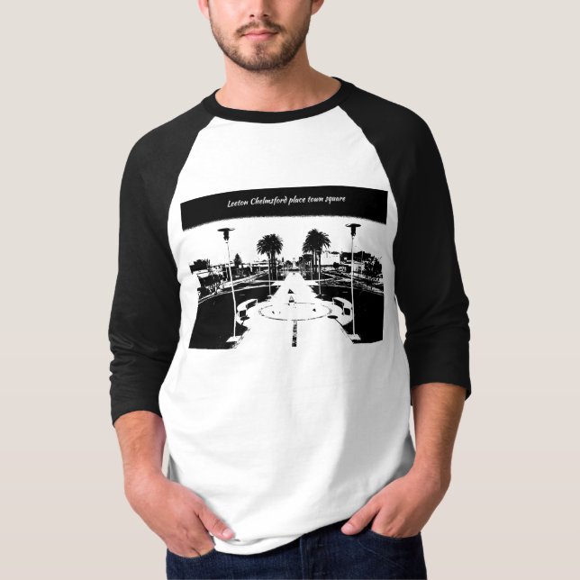 Men's Basic 3/4 Sleeve Raglan T-Shirt (Front)